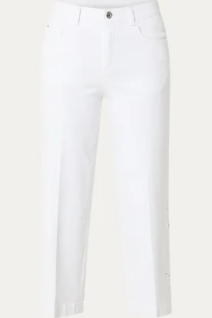 Atelier Gardeur High waist wide fit culotte van denim