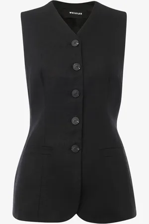 Whistles Molly gilet met paspelzakken