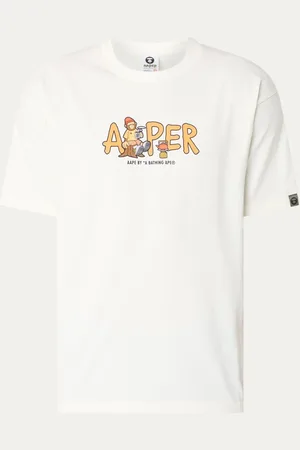 AAPE T-shirt met logo- en backprint