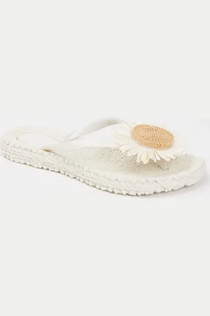 Ilse Jacobsen Slippers met glitter en applicatie