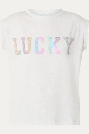 BY-BAR Thelma T-shirt van biologisch katoen met print