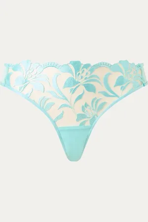 BlueBella Leonora tanga met bloemborduring