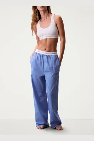 Calvin Klein Pyjamabroek met streepprint en logoband