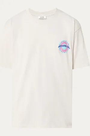 Sandro T-shirt met logo- en backprint