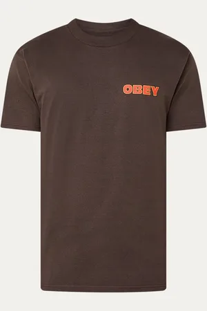 Obey Star T-shirt met logo- en backprint