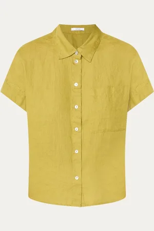 Opus Felisa blouse van linnen met borstzak