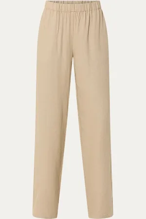 Modstrom Darrel high waist wide fit broek in linnenblend