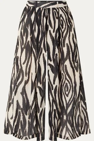 Summum Woman Quinty high waist wide fit culotte met zebraprint