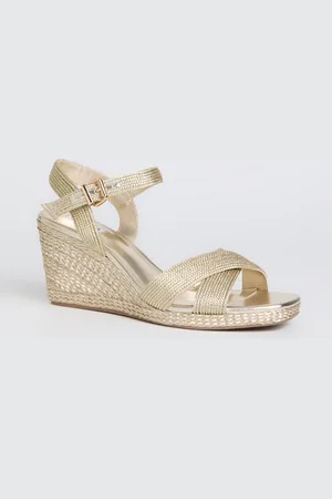 Dune Kolden sandalette met metallic finish