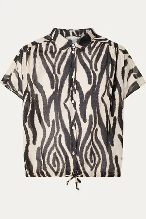 Summum Woman Quinty semi-transparante blouse met zebraprint