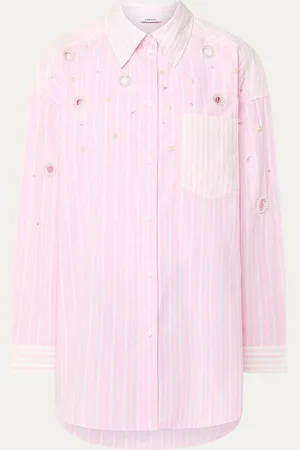 Sandro Oversized blouse met imitatieparels en strass
