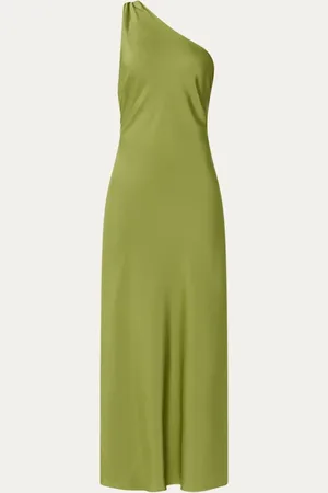 Modstrom Narcissa one shoulder midi jurk van satijn