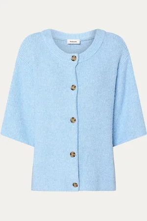 Modstrom Noe ribgebreid vest met ronde hals
