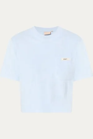 Josh V Terry T-shirt van badstof met borstzak en logo