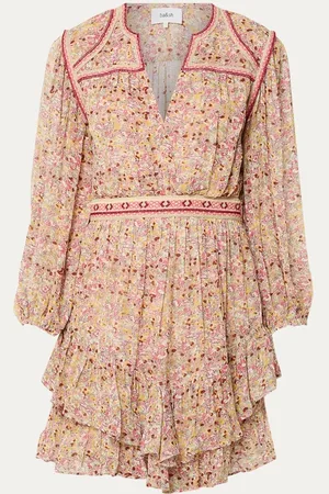 Bash Loly semi-transparante mini tuniekjurk met bloemenprint