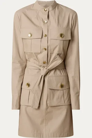 Givenchy Mini jurk met strikceintuur en opgestikte zakken