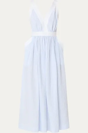 Sandro Maxi jurk met streepprint en V-hals