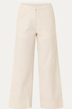 Alchemist Maple high waist loose fit cropped chino met steekzakken