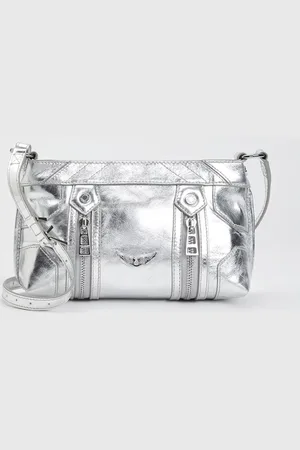 Zadig & Voltaire Sunny Mood schoudertas van leer met metallic finish