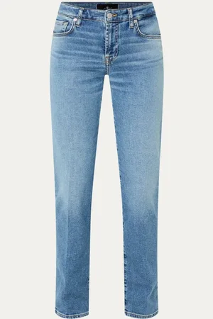 7 for all Mankind Calie mid waist slim fit jeans in medium wassing