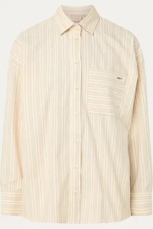 Josh V Lova blouse met borstzak en streepprint