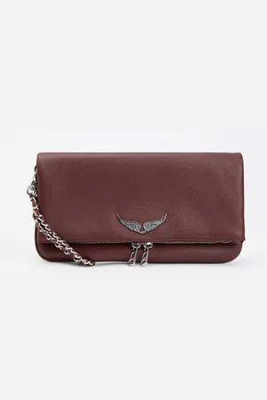 Zadig & Voltaire Rock Grained clutch van leer
