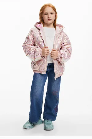 Desigual Metallic gewatteerde jas
