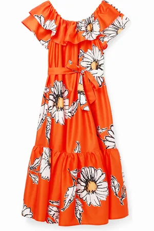 Desigual Midi-jurk ruches madeliefjes