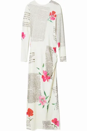 Desigual Aansluitende midi-jurk tekst