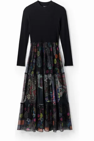 Desigual Gecombineerde midi-jurk met cut-out