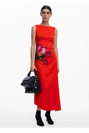 Desigual Asymmetrische orchideeënjurk