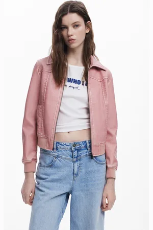 Desigual Bikerjack met leerlook