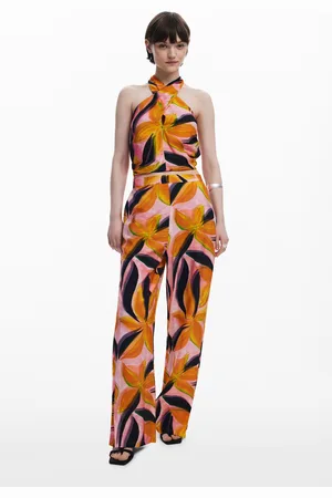 Desigual Broek met bloemenprint