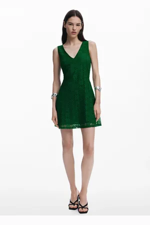 Desigual Mouwloze kanten jurk