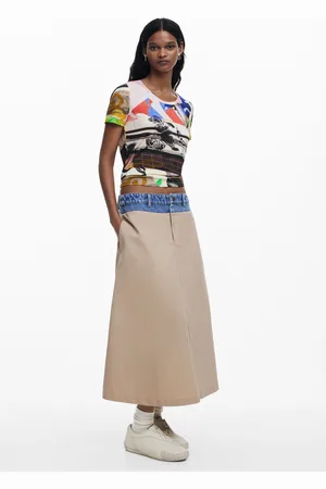 Desigual Lange zwierige rok