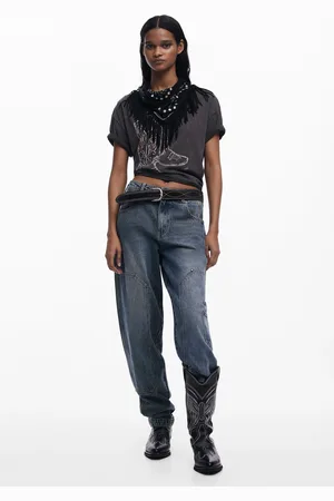 Desigual Versleten Boyfriend Denim