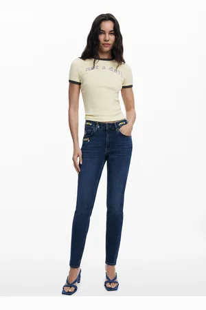Desigual Skinny jeans met bloemen