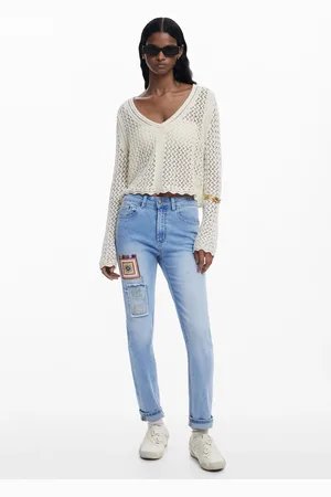 Desigual Slim jeans met patches