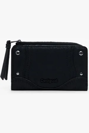 Desigual Geborduurde portemonnee met studs, medium