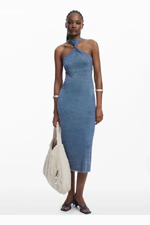 Desigual Midi-jurk met knoopdetail