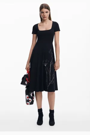 Desigual Laag uitgesneden midijurk