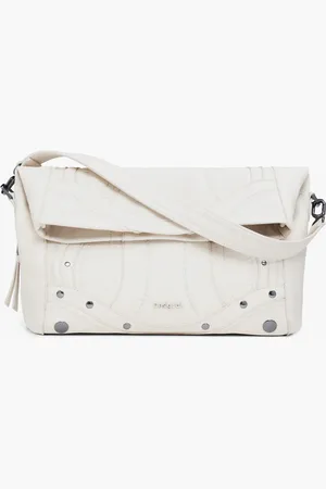 Desigual Middelgrote tas met borduursels in leerlook