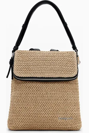 Desigual Kleine raffia rugzak