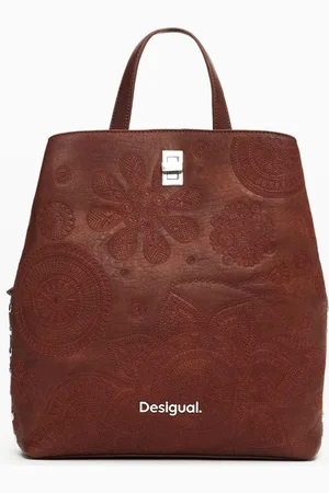 Desigual Bloemen geborduurde rugzak