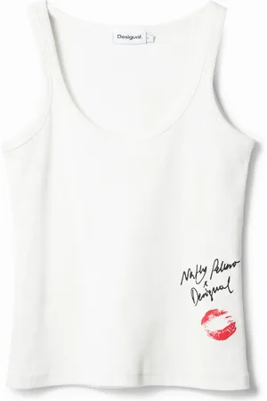 Desigual Nathy Peluso tanktop met kusjes