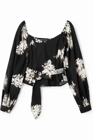 Desigual Gebloemde korset-blouse