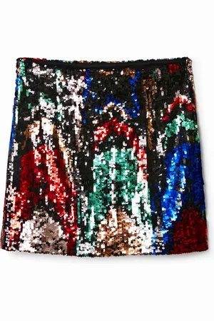 Desigual Slim fit minirok met pailletten