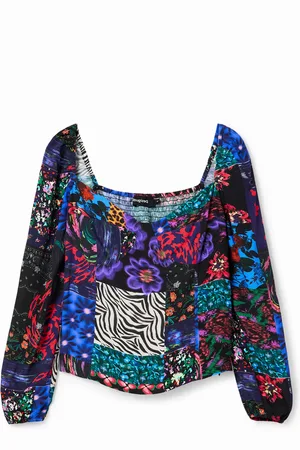Desigual Korset-blouse met patch