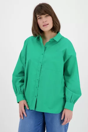 FRANSA Dames Lange Mouwen Blouses - Groene blouse met lange mouwen, Dames, Merk: , Maat: 42
