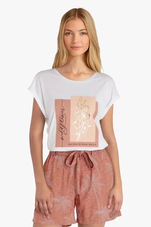 Geisha Dames T-shirts - T-shirt met roze print, Dames, Merk: , Maat: S